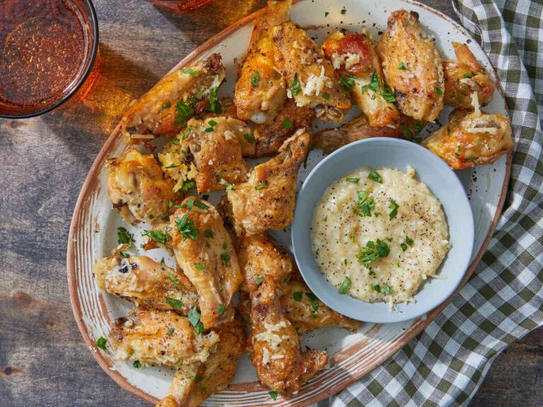 Crispy Parmesan Chicken with a Rich Garlic Sauce