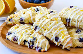 Glazed Lemon Blueberry Scones