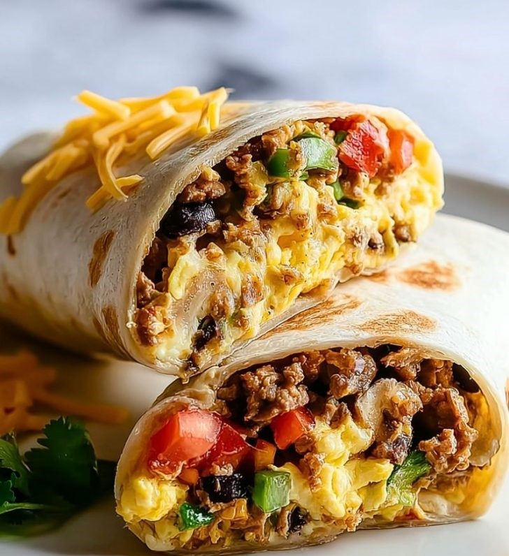 High Protein Breakfast Burritos