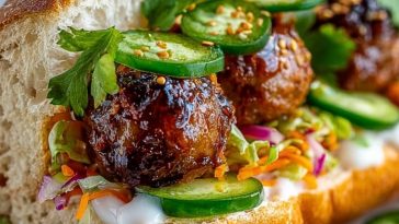 Korean BBQ Meatball Banh Mi
