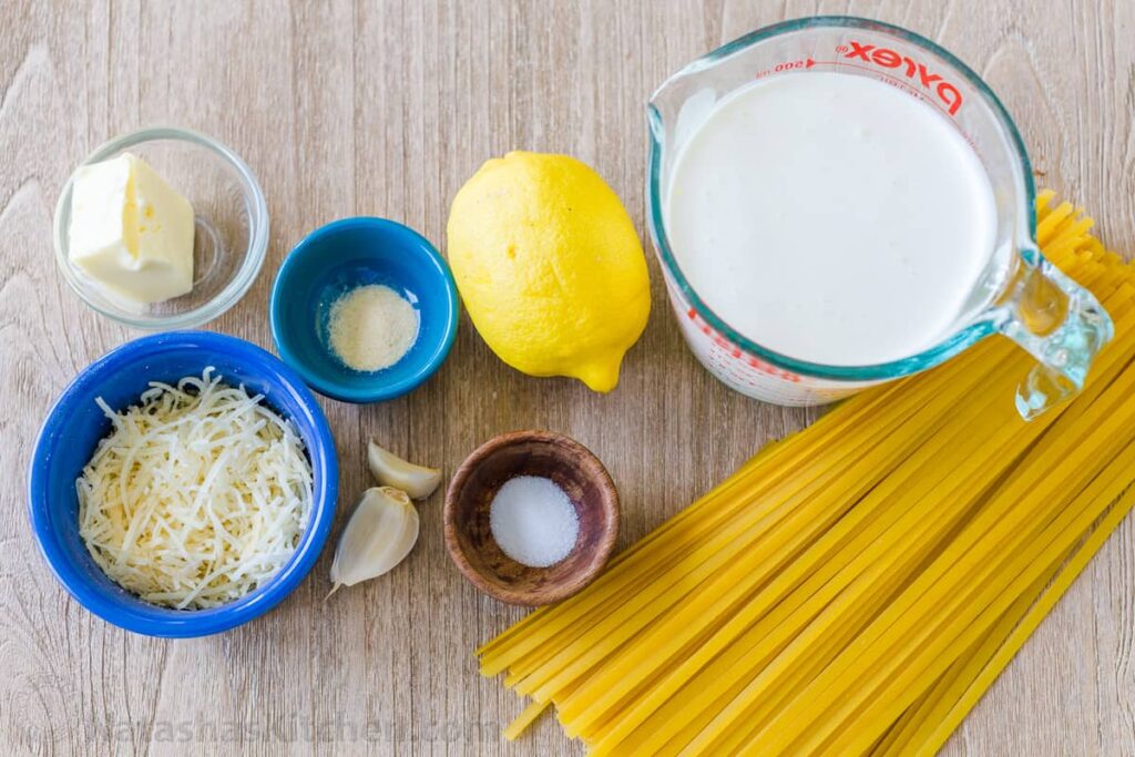 Creamy Lemon Chicken Pasta ingredients