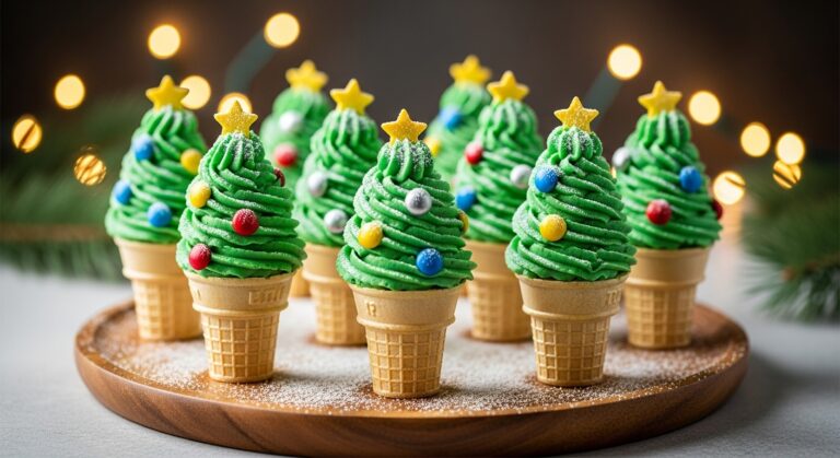 Christmas Tree Cupcake Cones