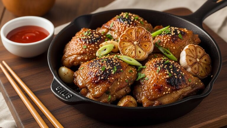 Korean Garlic Chicken Thighs
