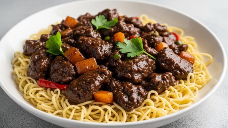 Easy Crockpot Beef Tips And Noodles Recipe