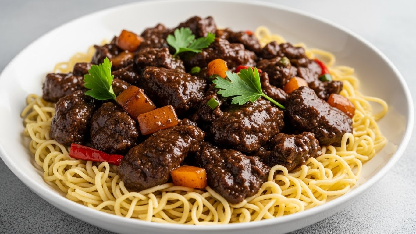Easy Crockpot Beef Tips And Noodles Recipe